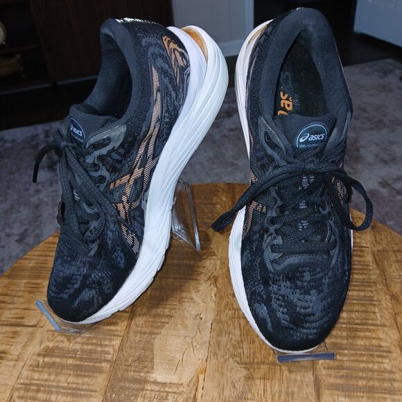 WOMEN'S ASICS GEL-CUMULUS 23 Black Rose Gold Running Shoes Sneakers Size US 7 - Picture 3 of 16